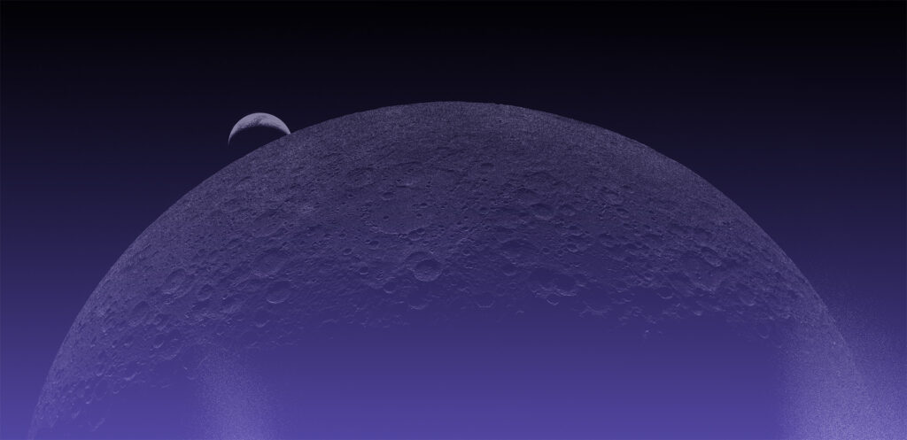 Moon surface illustration