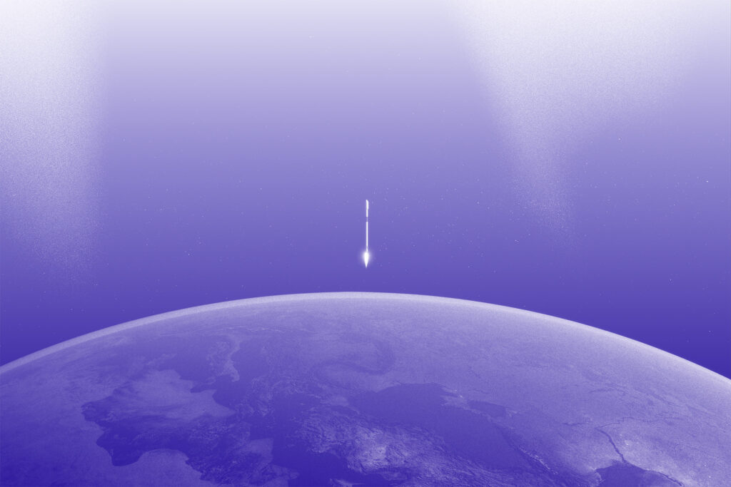 Rocket launch illustration